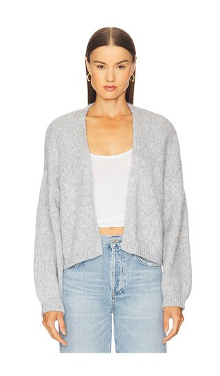 Giada Cardigan in Heather Grey | Revolve Clothing (Global)