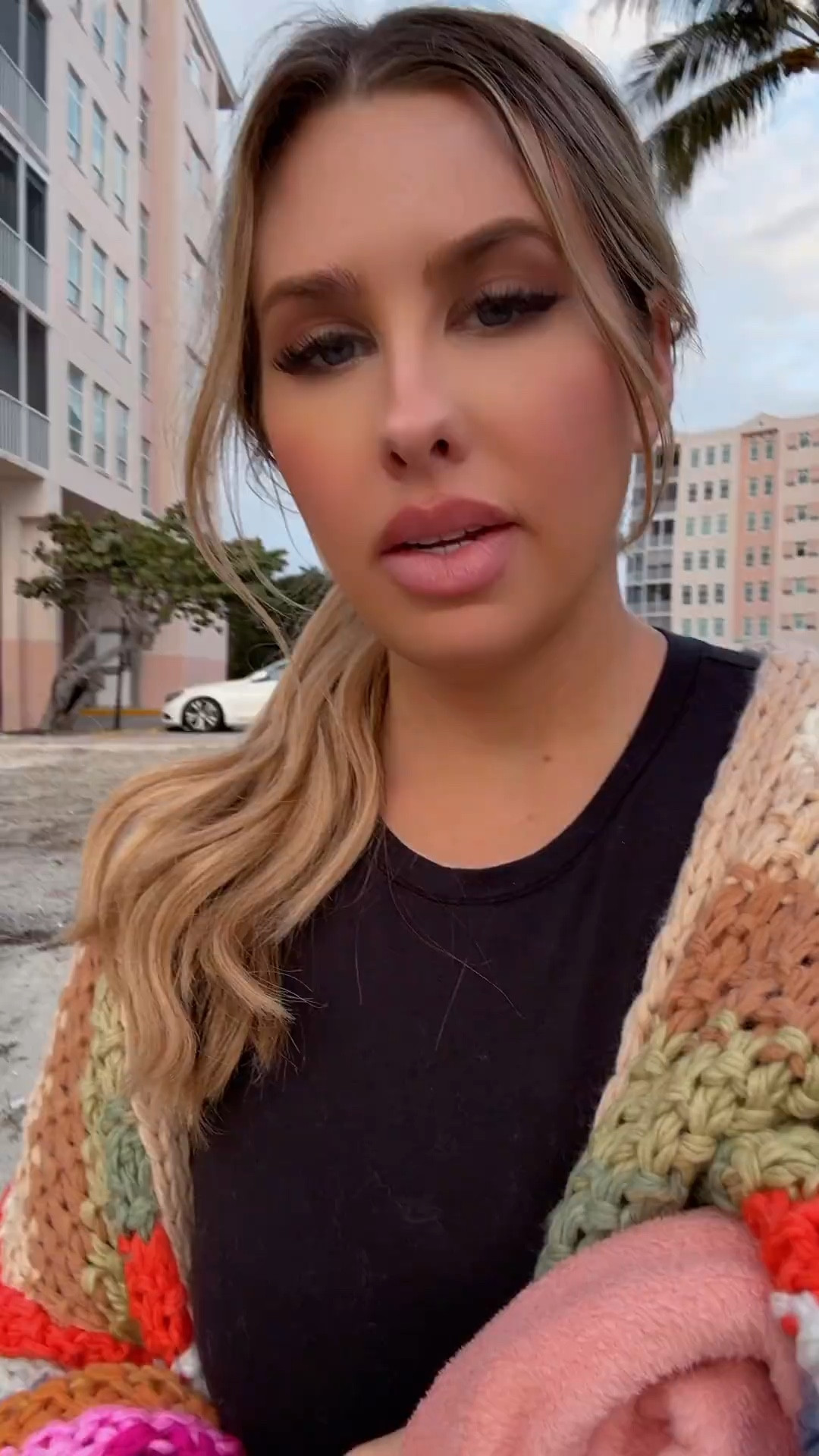 This sweater sold out from Vici in these colors fast!!! Striped oversized boho cardigan. 