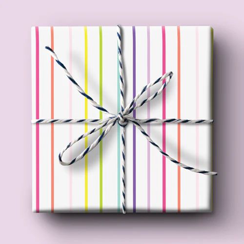 Rainbow - Thin Stripe Wrapping Paper | Joy Creative Shop