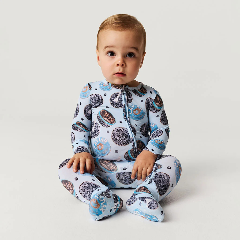 Cavial Blue Baby Convertible Sleeper | Caviar | Posh Peanut