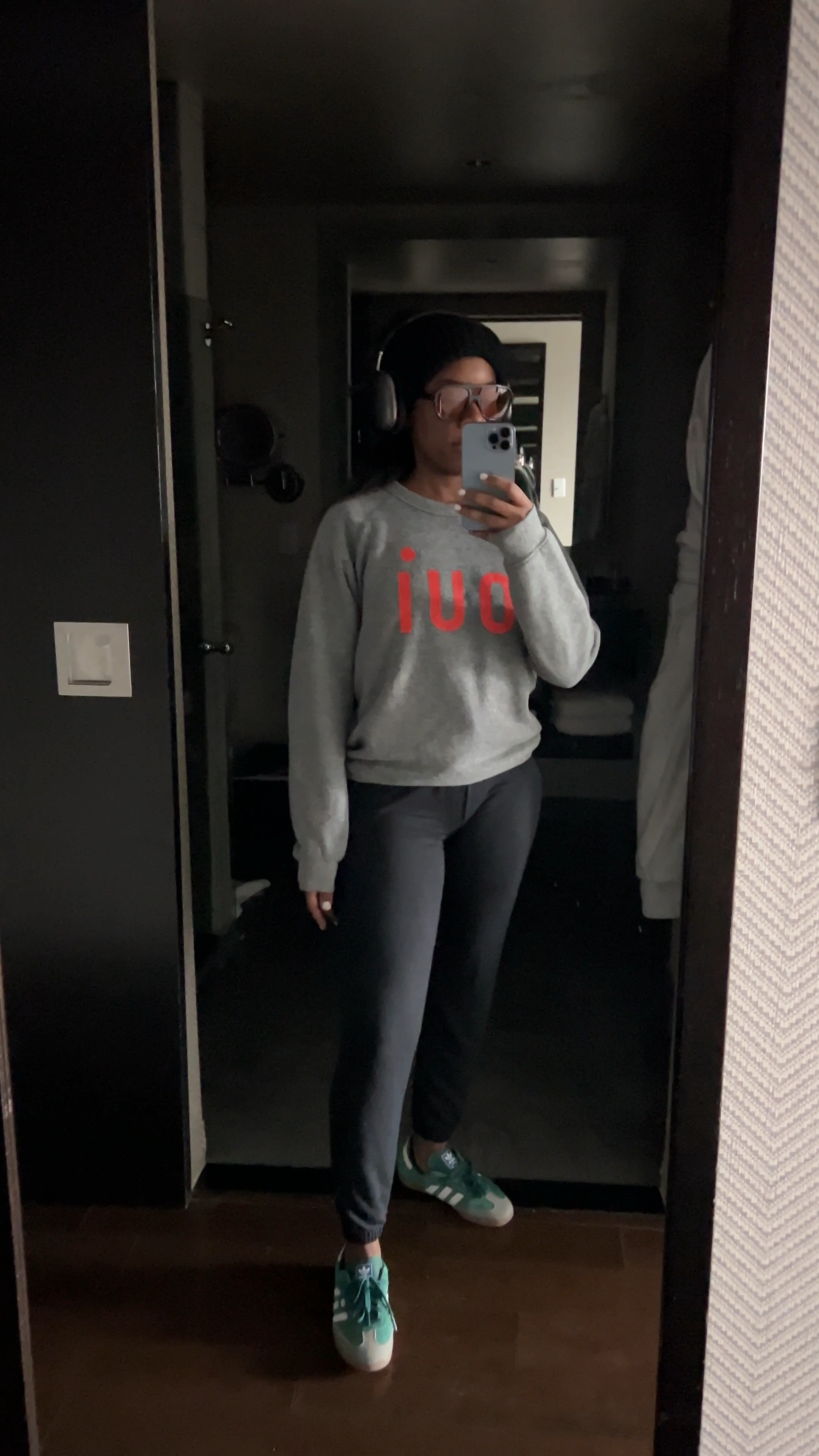 Comfortable travel outfit with the softest graphic sweatshirt and black joggers with a pop of green Adidas Sambas

#LTKshoecrush #LTKtravel #LTKstyletip