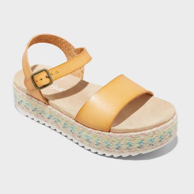 Kids' Lindsey Platform Espadrille Sandals - Cat & Jack™ Cognac 13 | Target
