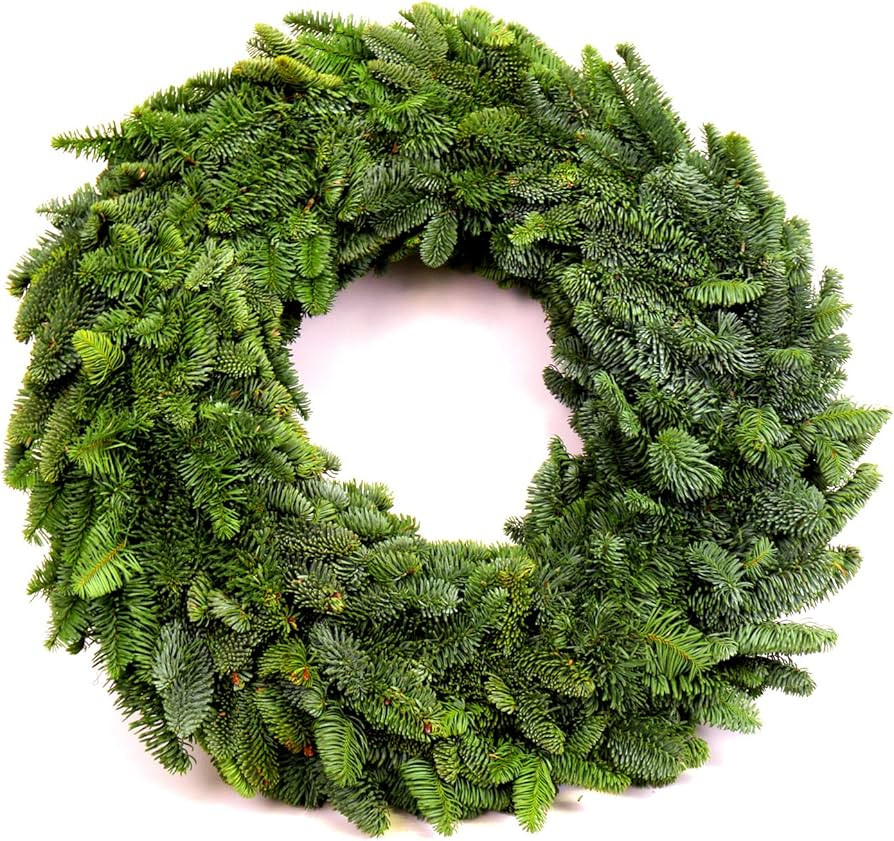 Advent Wreath Fresh Diameter 50 cm Branches Nobili Fir Tree without Decoration Christmas | Amazon (DE)