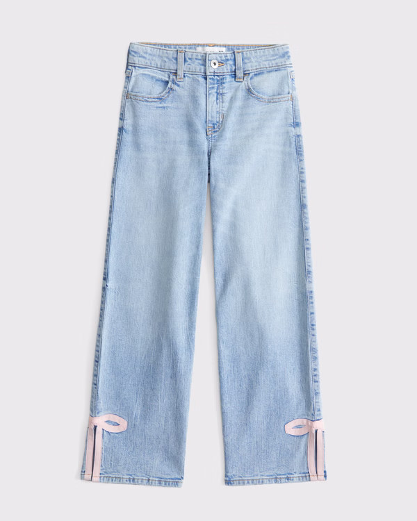 girls high rise wide leg jeans | girls clearance | Abercrombie.com | Abercrombie & Fitch (US)