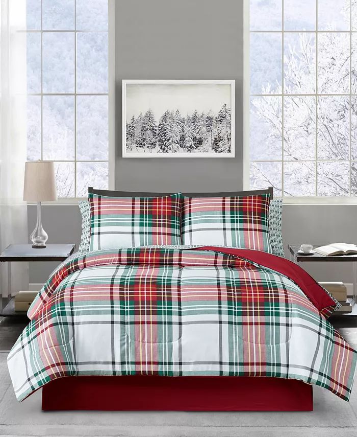 Holiday Perth Plaid 8-Pc. Comforter Sets, Created For Macy's | Macy's Canada