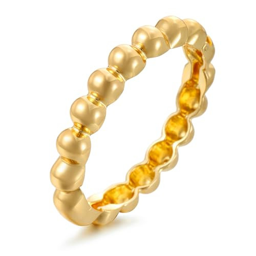 RAUCHBE Gold Chunky Bangle Bracelets for Women Hammered Textured Bracelet Arm Cuff Bracelets Statement Trendy Jewelry | Amazon (US)