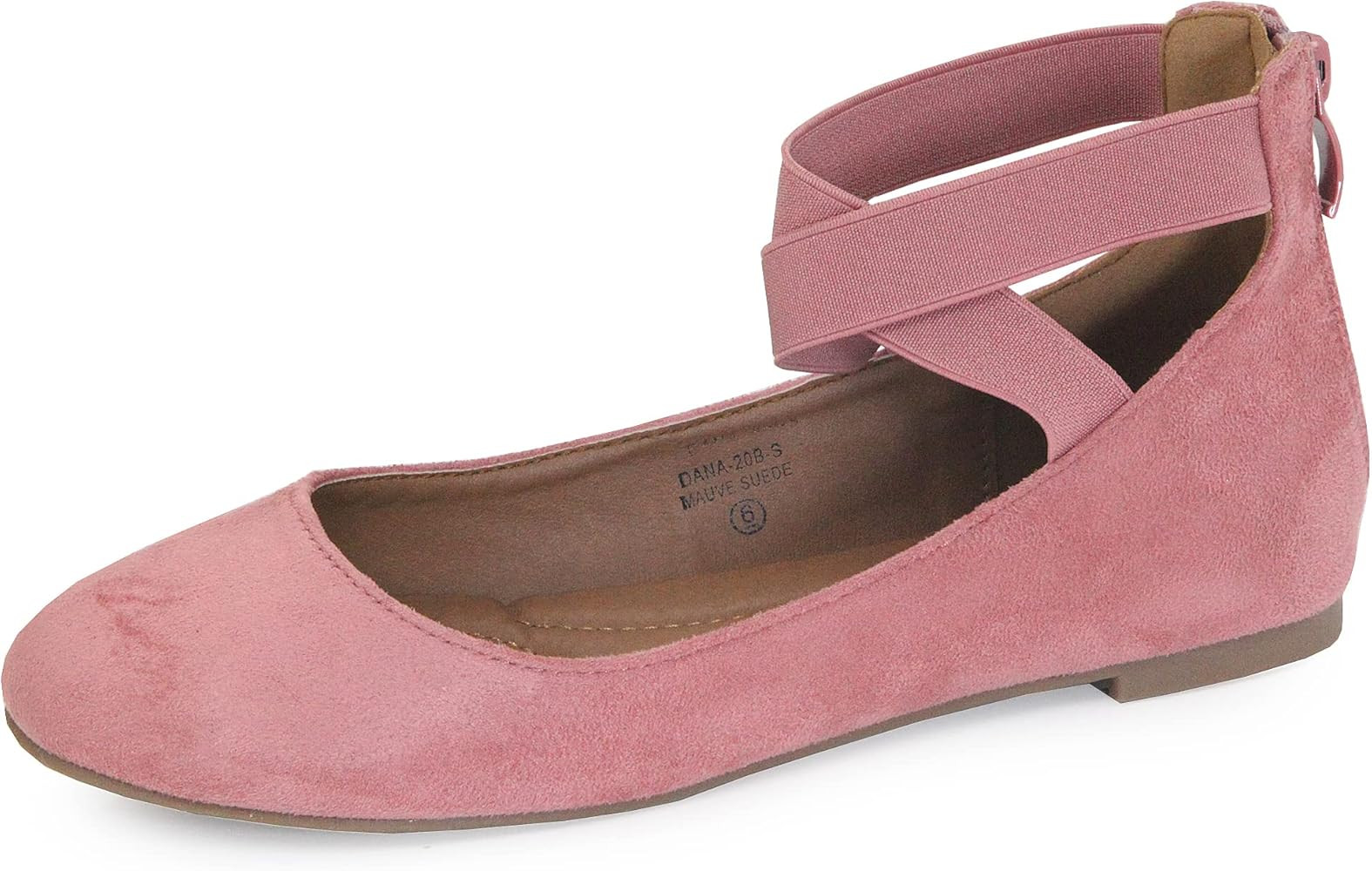 Anna Womens Dana Closed Toe Ankle Strap Slide Flats | Amazon (US)