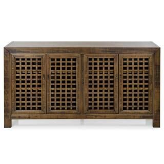 Steve Silver Rio 4 Door Accent Cabinet Mocha RI400ACM - The Home Depot | The Home Depot