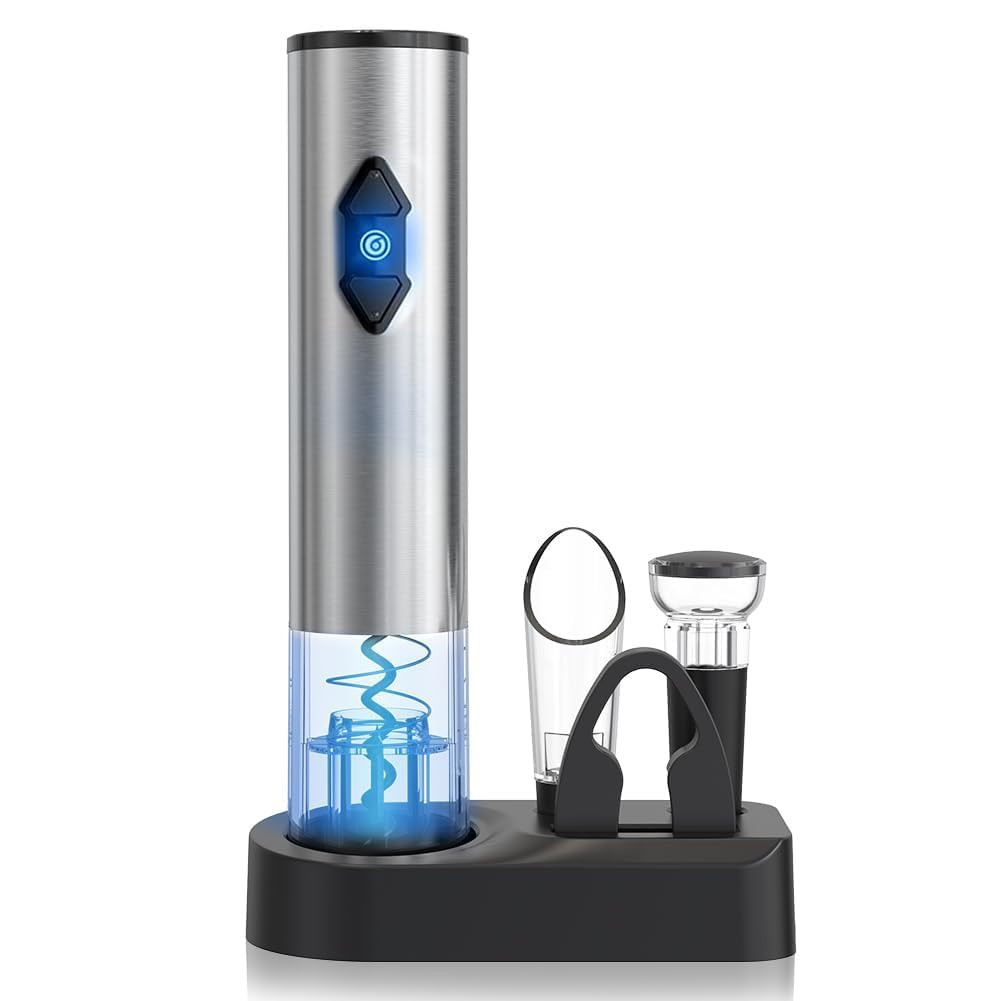 CIRCLE JOY 5-in-1 Electric Wine Opener Gift Set Stainless Steel Electric Wine Bottle Opener Batte... | Amazon (US)