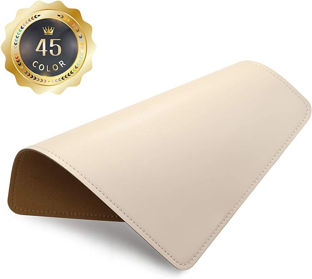 PU Leather Mouse Pad with Stitched Edge Micro-Fiber Base with Non-Slip, Waterproof, Mouse Pad for... | Amazon (US)
