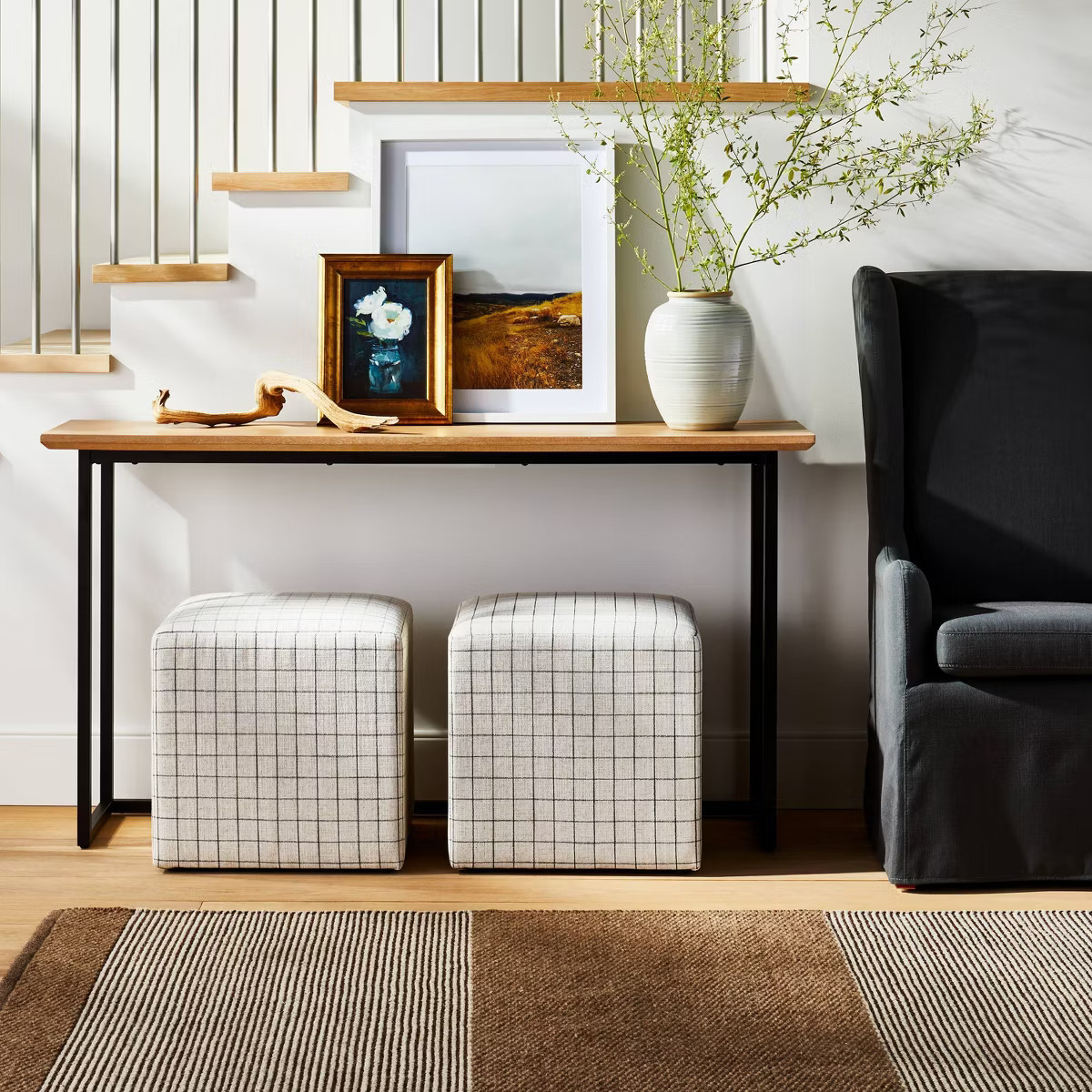 Lynwood Square Upholstered Cube Ottoman - Threshold™ designed with Studio McGee | Target