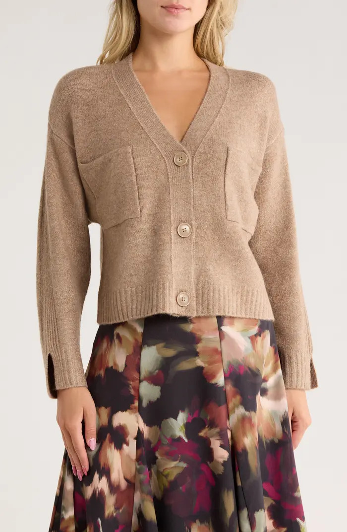 V-Neck Crop Cardigan | Nordstrom Rack