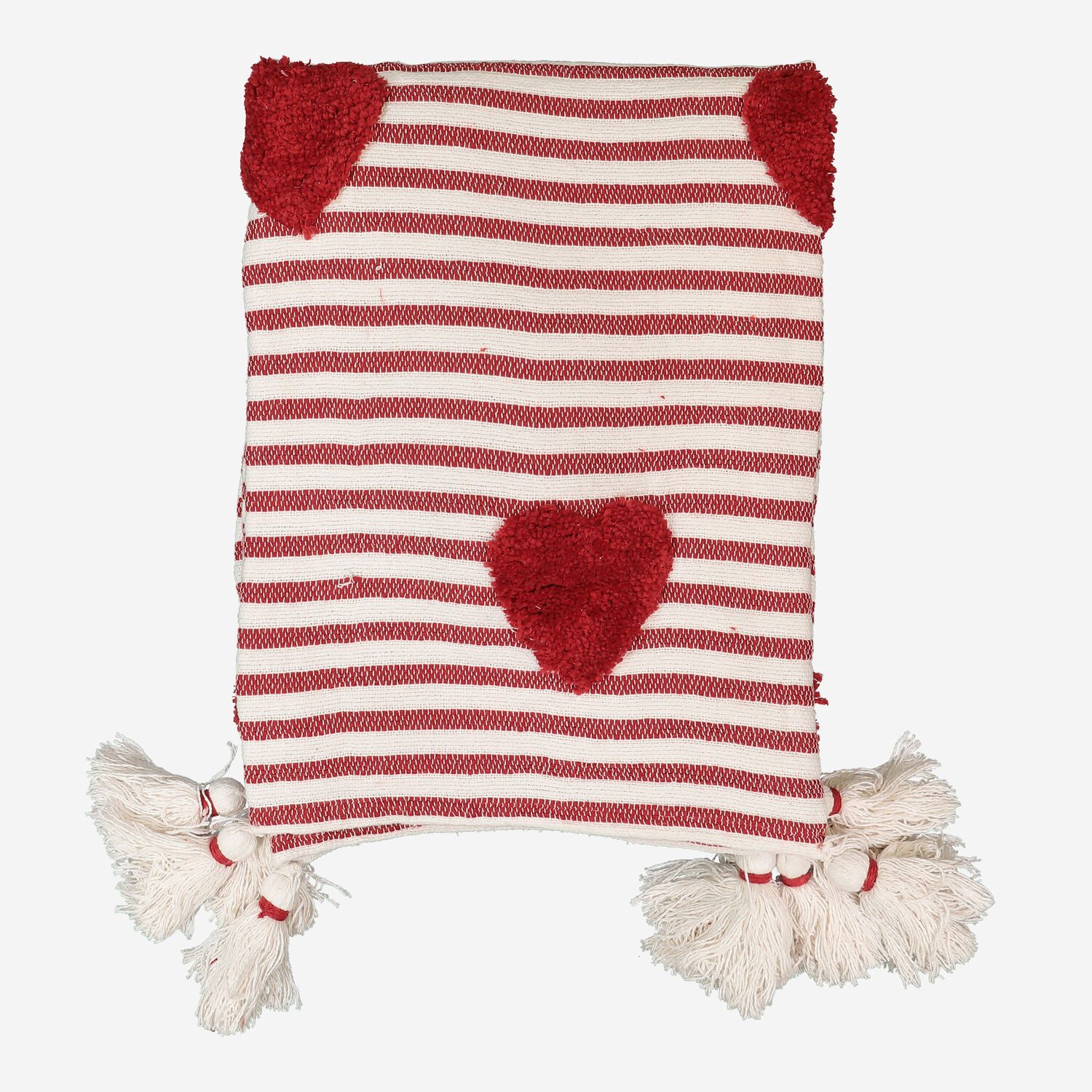 White & Red Striped Throw | TK Maxx