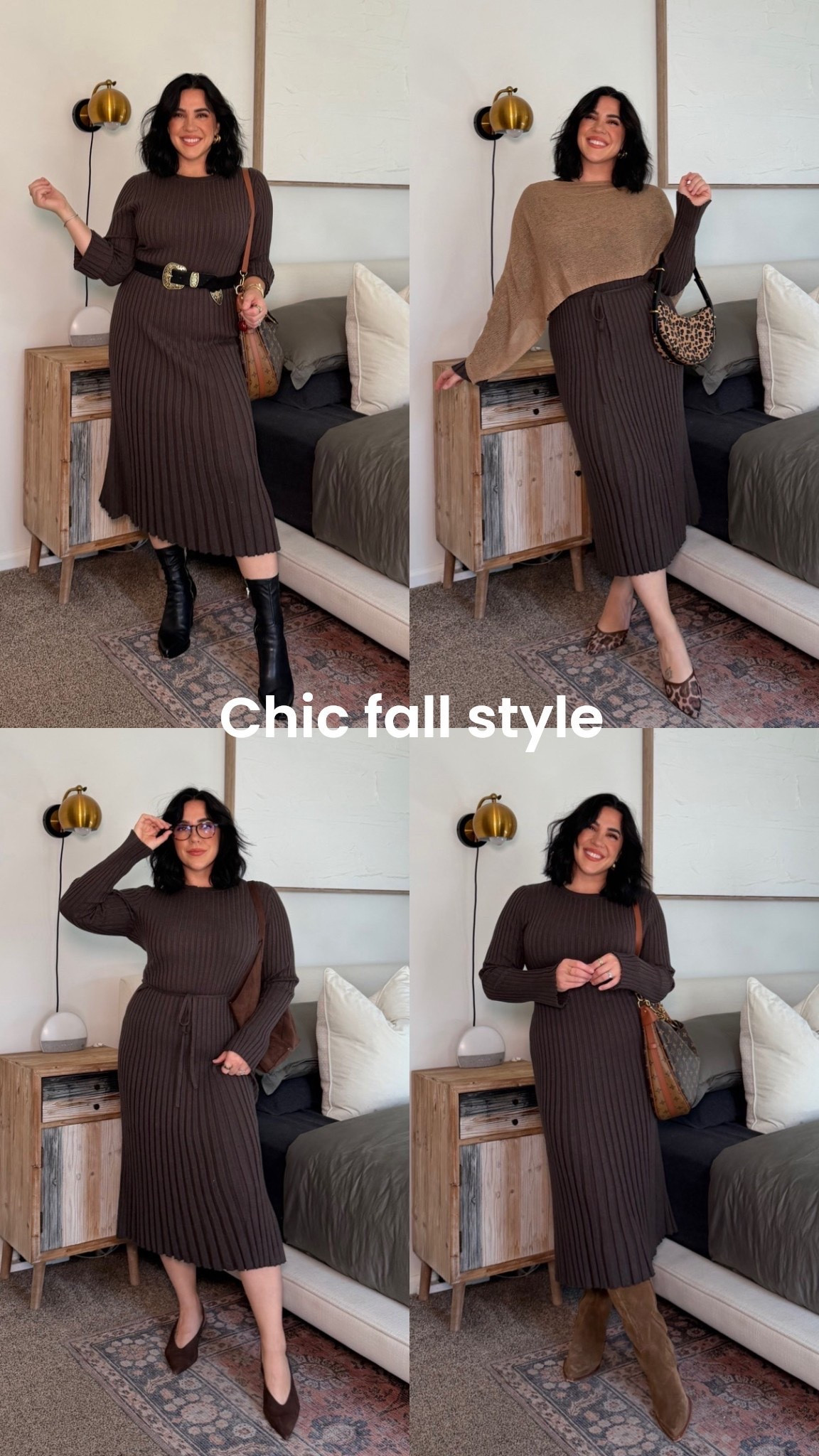 The most stunning mocha ribbed sweater dress has not itchy at all. The quality is unreal. I’m in a size L, it stretches and I’d say true to size. I’m 5’5 with long legs! Fall outfit, Thanksgiving outfit, teacher outfit, office outfit, workwear, fall style, mom style, fall wedding guest.

#LTKMidsize #LTKSeasonal #LTKootd