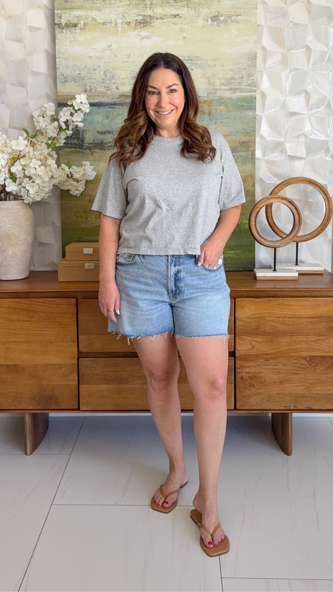 Pistola Kennedy Shorts Fit tips: Wearing 32, need 31 run tts | 4″ Inseam | 11.5″ Rise

Another pair that is a winner! While I first got the size 32 and they felt like they were going to be a winner it was getting in the szie down in a 31 (so stay tts) that they were a home run! They have a more stiff feel but don’t squeeze in the waist. That great casual look without being too distressed.

#LTKSeasonal #LTKOver40 #LTKMidsize