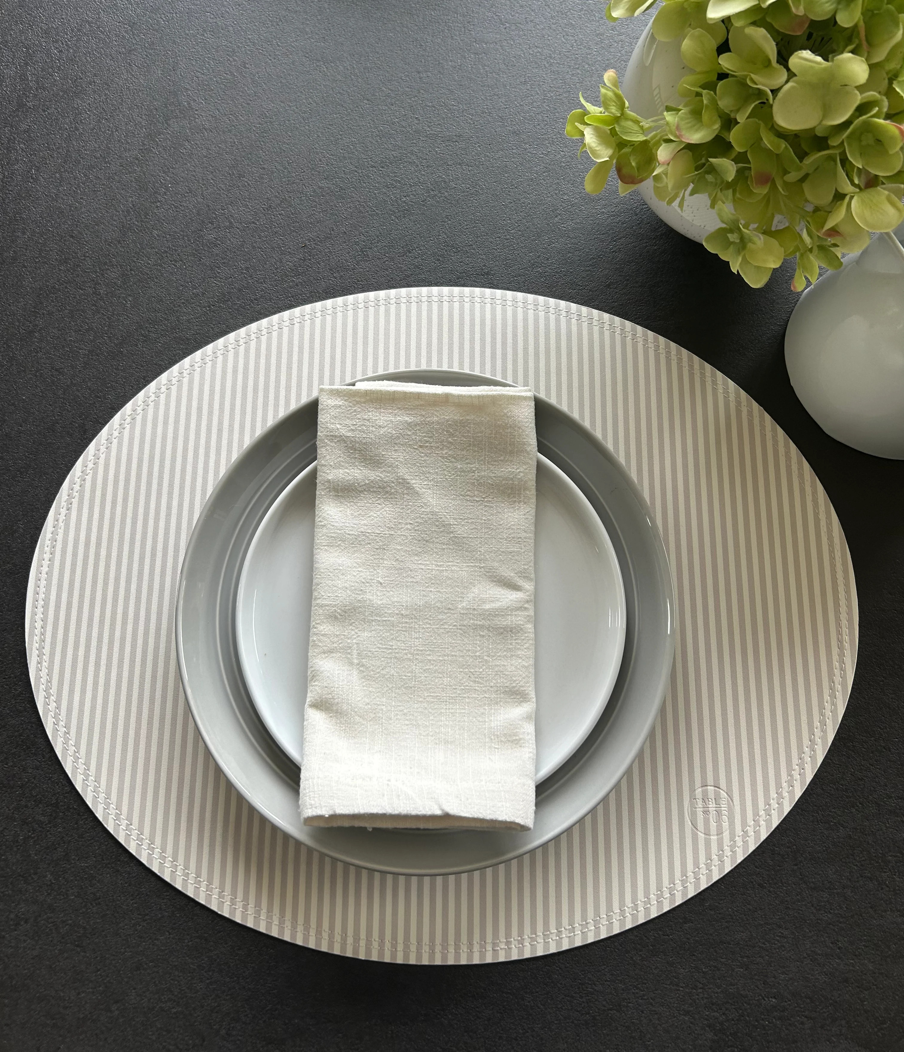 Placemat Set - Gray Stripe | Table 06