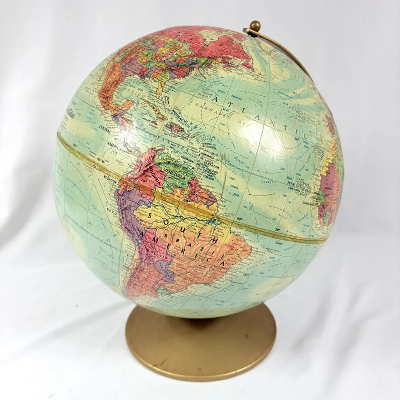 Vtg REPLOGLE World Nation Series 12" Diameter Topographical Relief Globe USSR | Etsy (Global)
