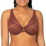 Curvy Couture Women's Sheer Mesh Plunge T-Shirt Bra | Amazon (US)