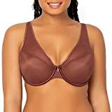 Curvy Couture Women's Sheer Mesh Plunge T-Shirt Bra | Amazon (US)