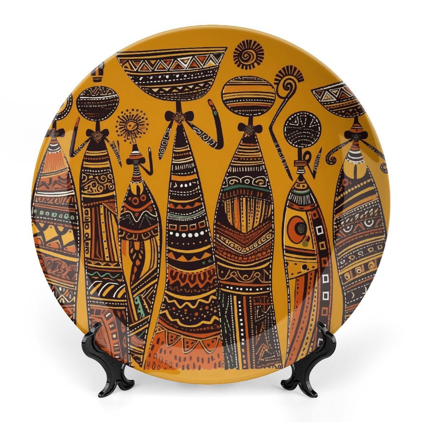 Creative African Culture Ceramic Decorative Plates 7inch Bone China Decorative Plates with Displa... | Amazon (US)