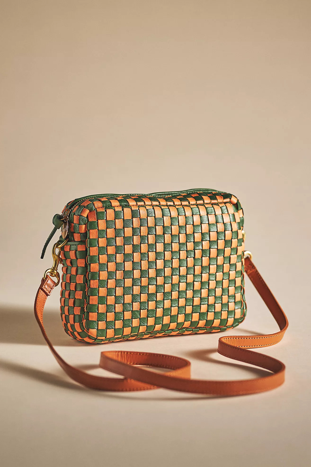 Clare V. Checked Midi Sac Crossbody Bag | Anthropologie (US)