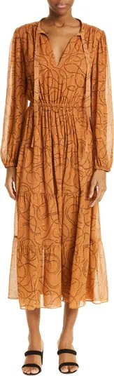 Marlowe Long Sleeve Silk Blend Maxi Dress | Nordstrom