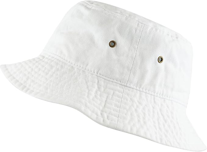 The Hat Depot Youth Kids Washed Cotton Packable Bucket Travel Hat Cap | Amazon (US)