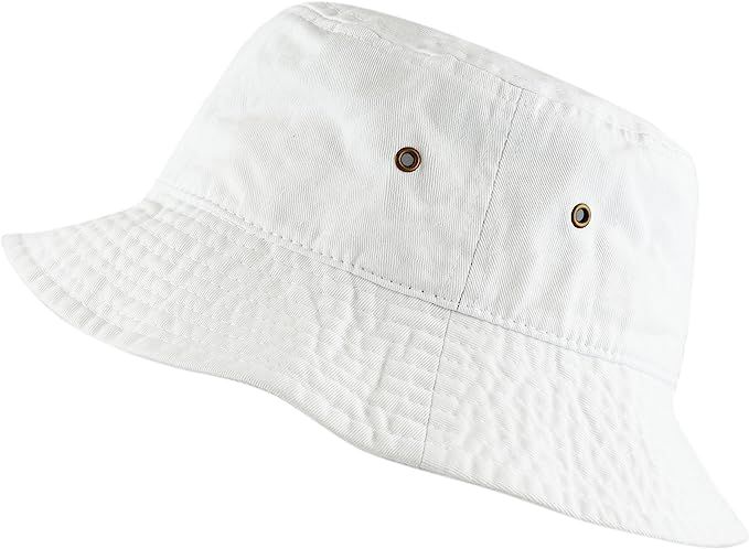 The Hat Depot Youth Kids Washed Cotton Packable Bucket Travel Hat Cap | Amazon (US)