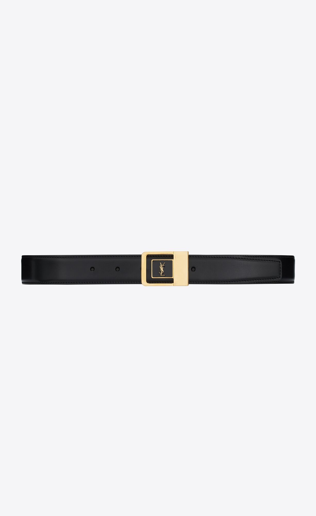 Belt with square buckle adorned with the cassandre engraved. | Saint Laurent Inc. (Global)