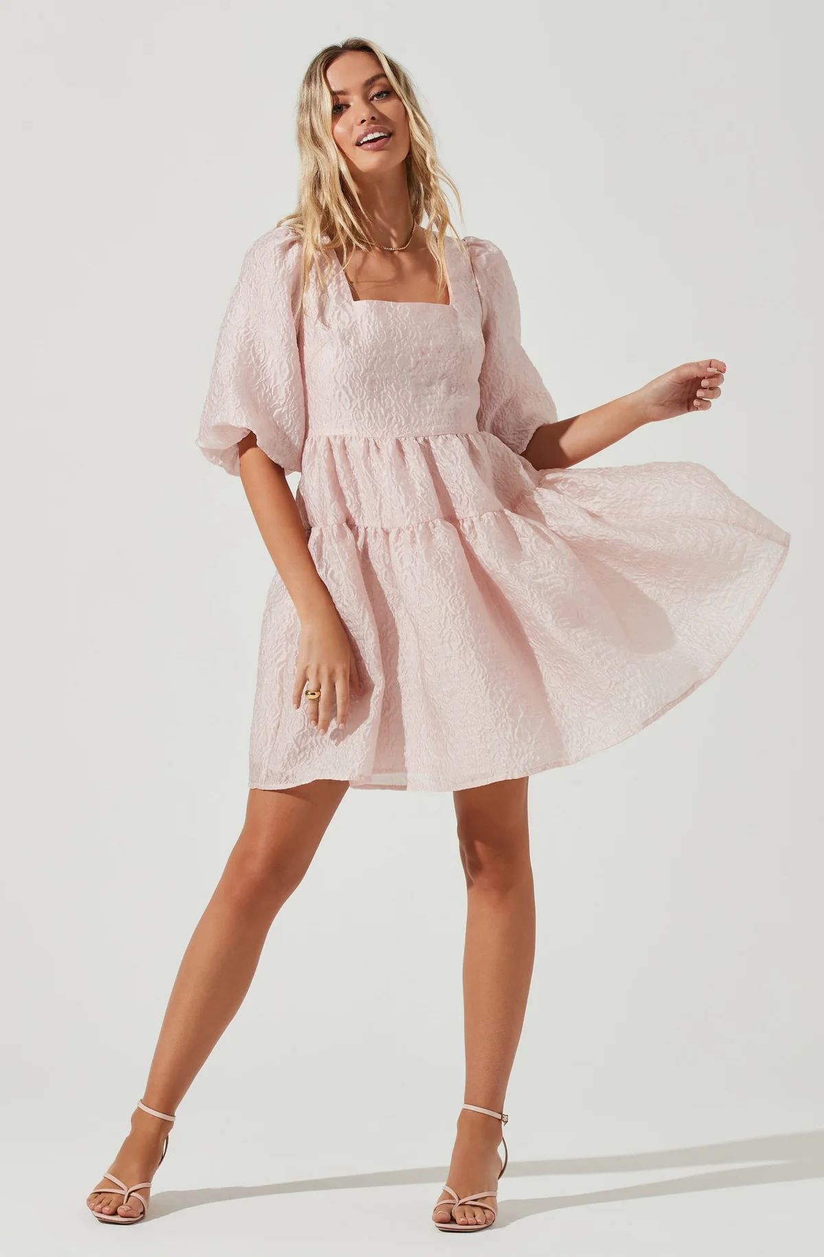 Principessa Bubble Sleeve Cutout Mini Dress | ASTR The Label (US)
