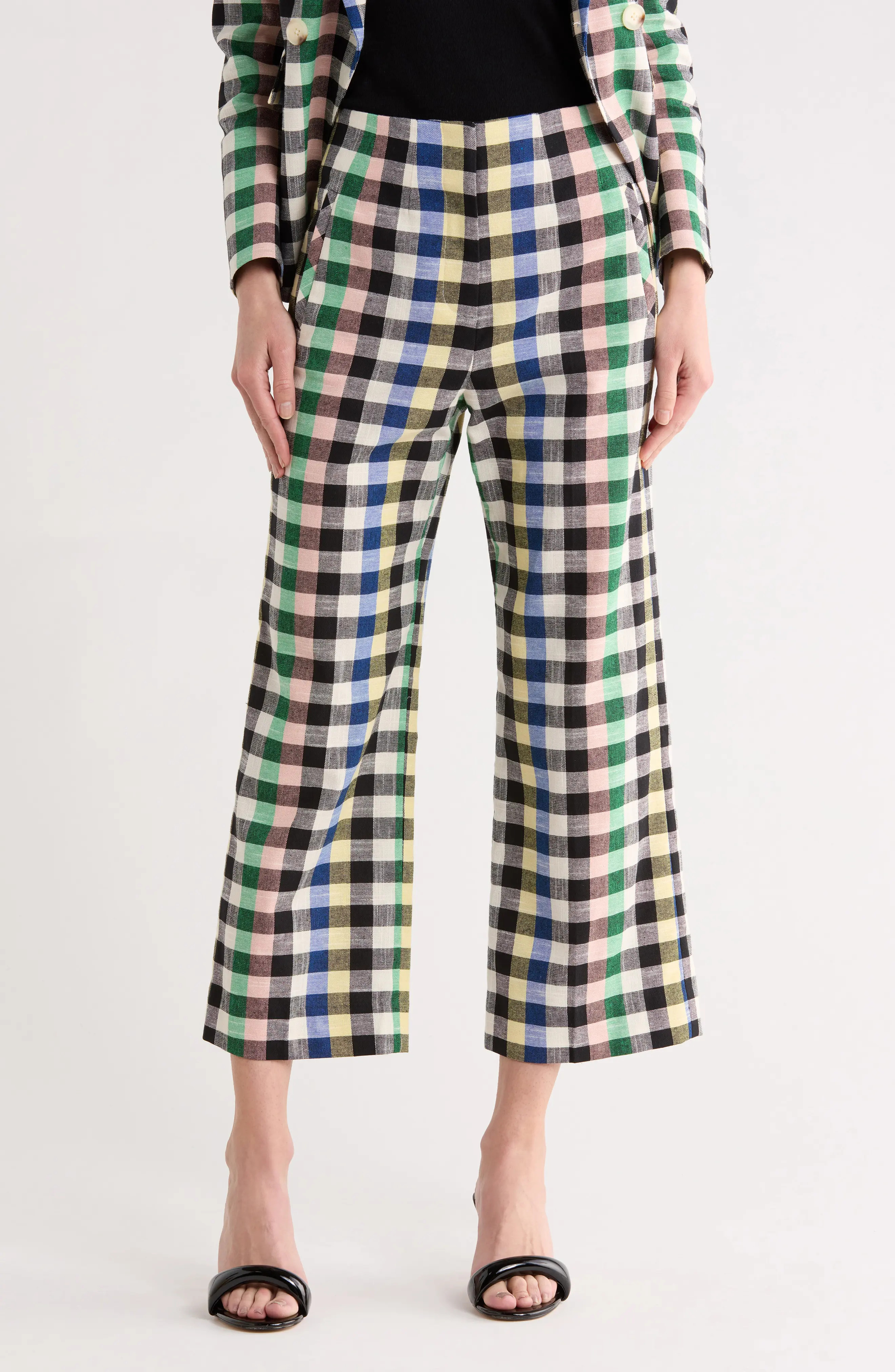 Dova Check Cotton Blend Pants (Women) | Nordstromrack | Nordstrom Rack