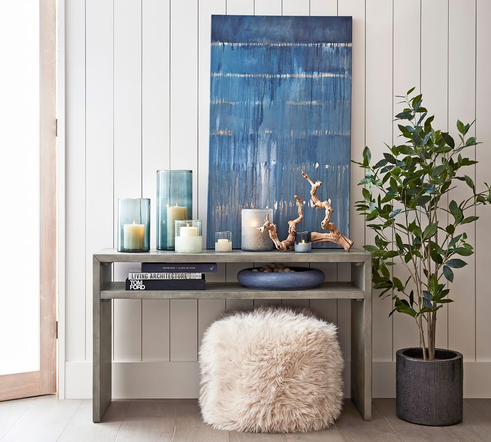 Montauk Frosted Handcrafted Glass Hurricanes | Pottery Barn (US)