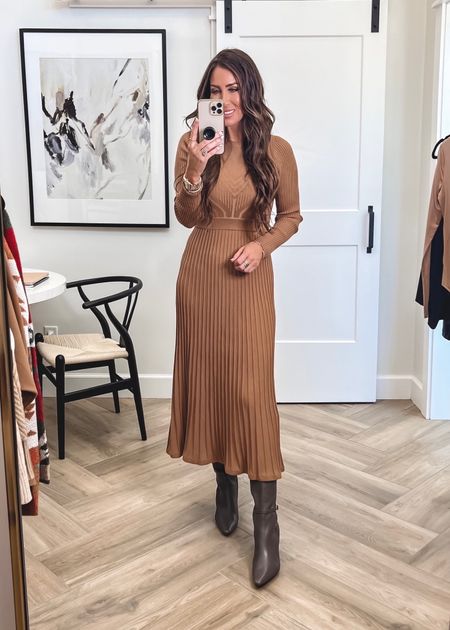 30% off…50% off Express for insiders (free to join) ✨
Pleated dress sz small
boots sz up 1/2 sz for comfort 

#LTKHoliday #LTKstyletip #LTKsalealert