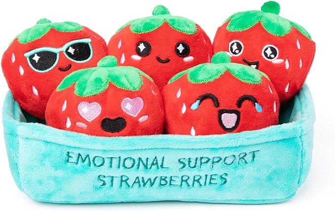What Do You Meme Emotional Support Strawberries - Strawberry Plush Toys, Easter Basket Stuffer, G... | Amazon (US)