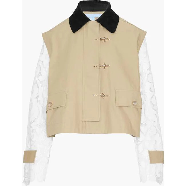 Hill House Home | The Clarisse Jacket, Khaki Canvas (Tan, Size Medium) | Maisonette | Maisonette