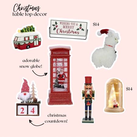 Holiday table top/counter decor! Perfect little trinkets to put on display.
The cutest Christmas countdown and a London/Santa themed snow globe are my faves! 


#LTKSeasonal #LTKHoliday #LTKhome