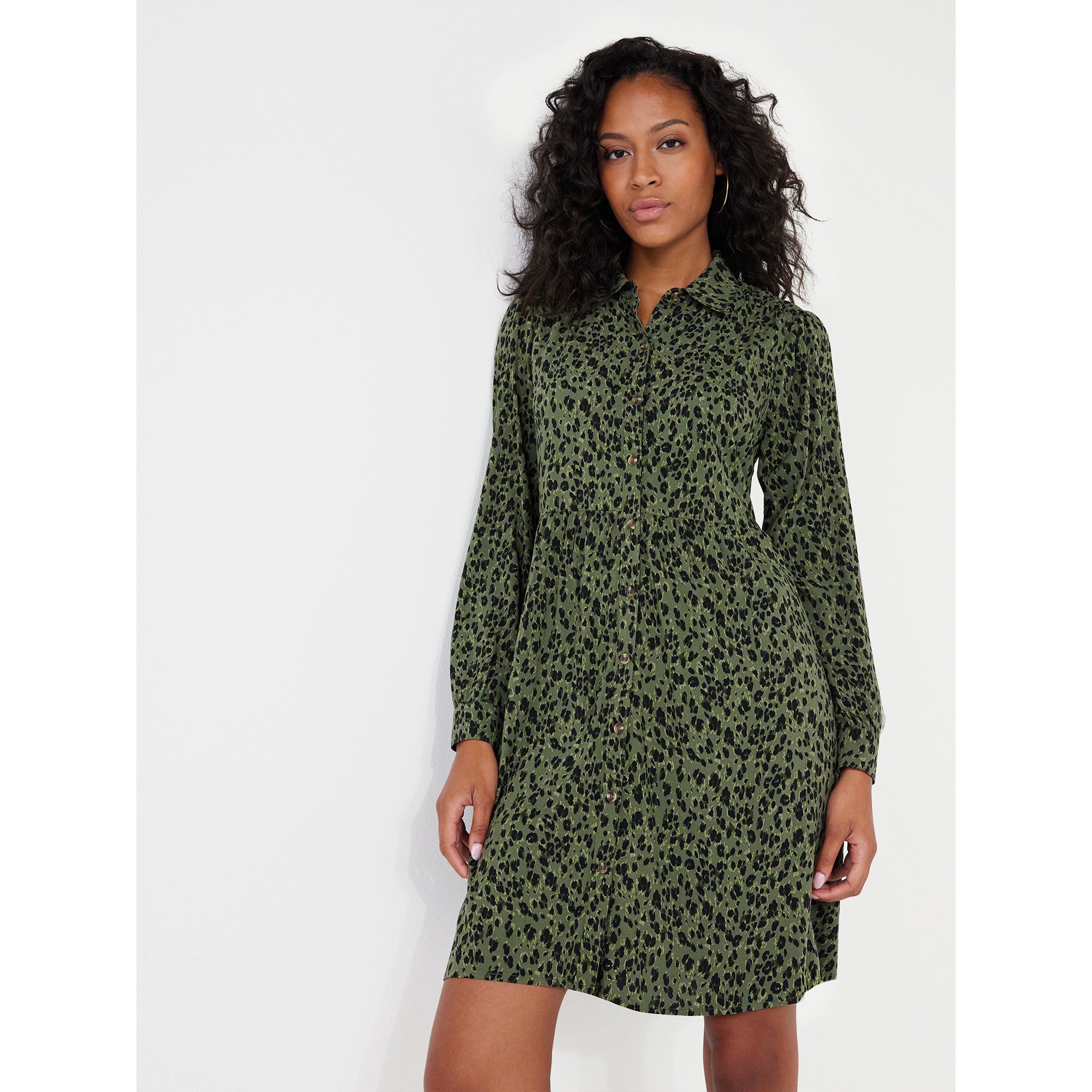 Time and Tru Women's Long Sleeve Shirtdress, Sizes XS-XXXL | Walmart (US)