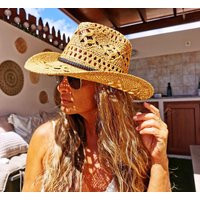 Handmade Custom Hat For Women - Straw Cowboy Summer Style, Western Fashion Gift Festivals, Bride Her | Etsy (US)