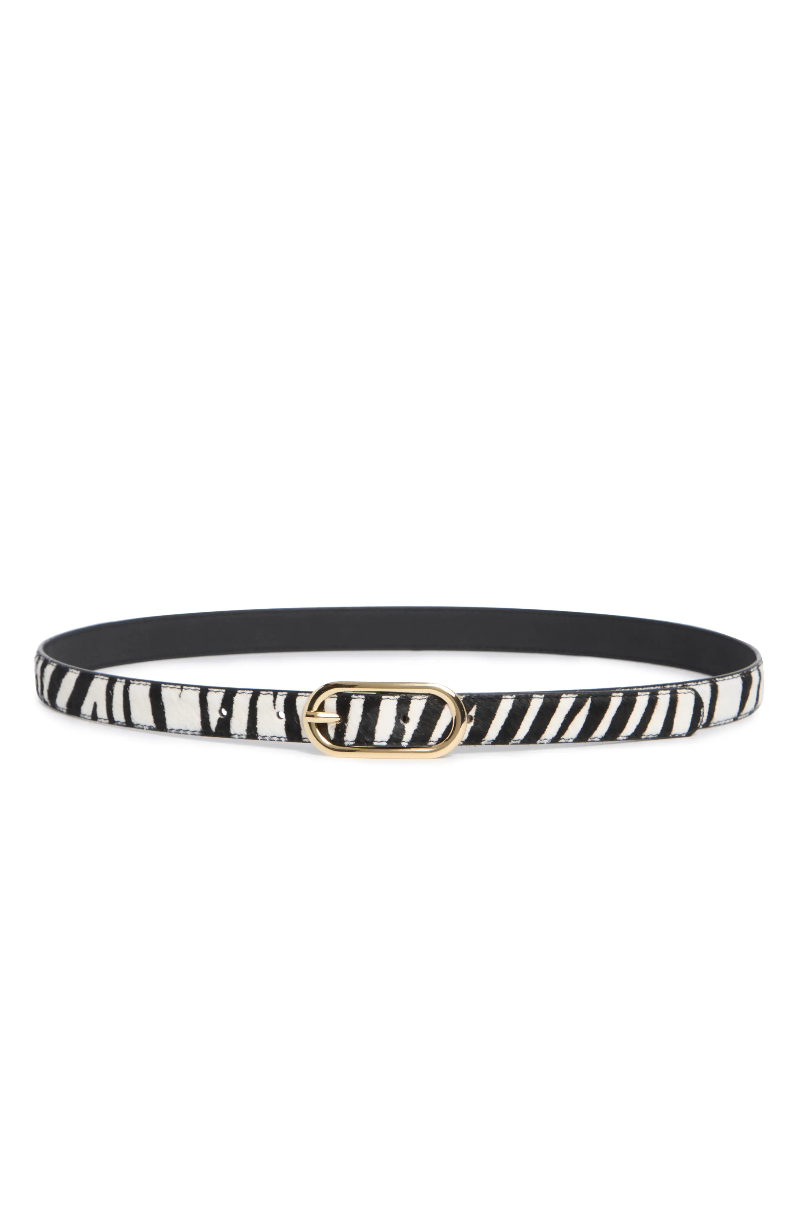 Animal Print Genuine Calf Hair & Faux Leather Belt (Women) | Nordstromrack | Nordstrom Rack