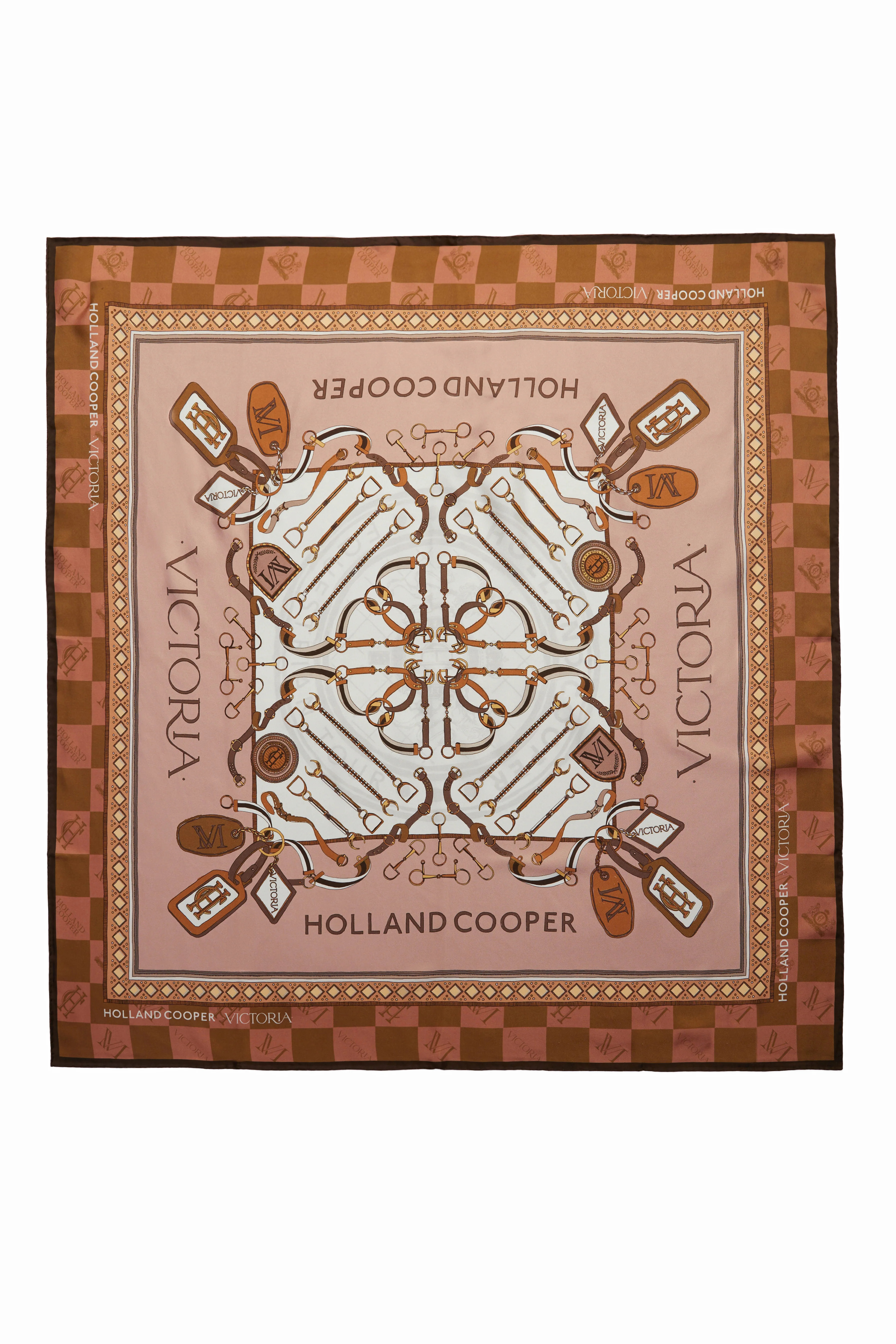 Victoria Silk Scarf (Camel) | Holland Cooper