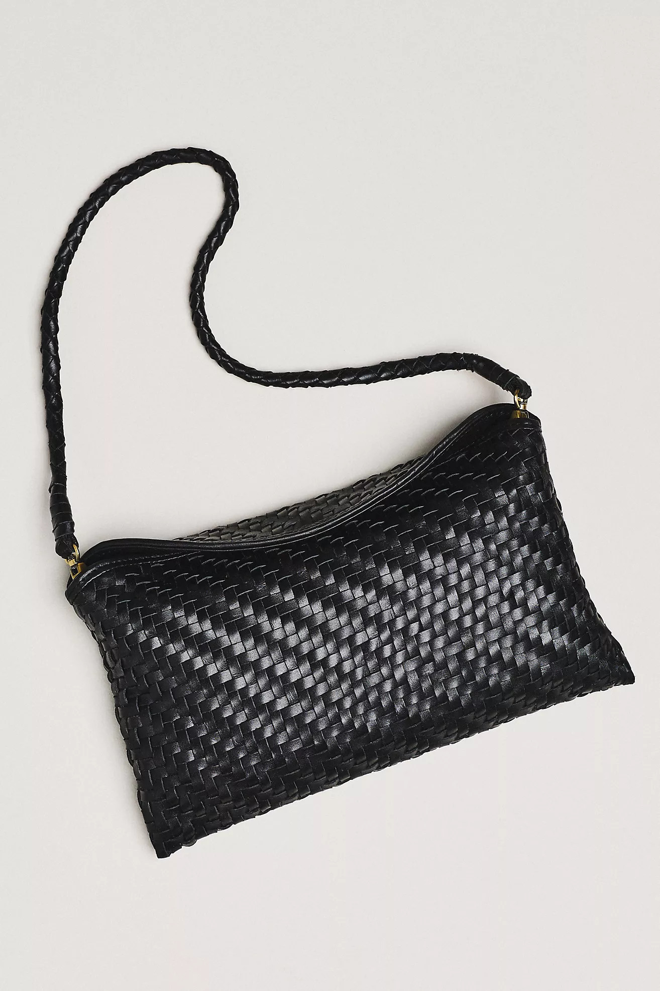 Bembien Roux Handwoven Leather Clutch | Anthropologie (US)