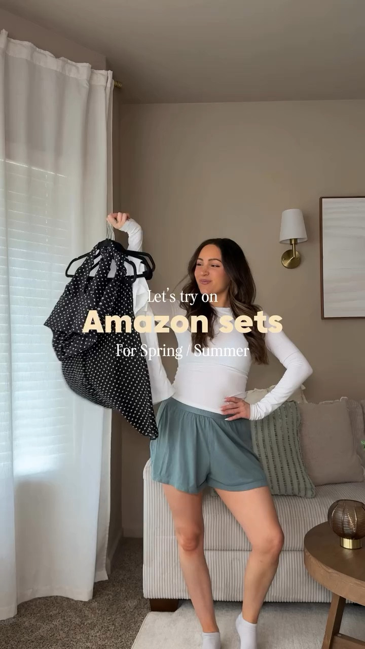 Two Amazon sets for Spring & Summer each under $50. Also, pro tip… you can mix and match the sets with one another for more outfits! 🫶🫶