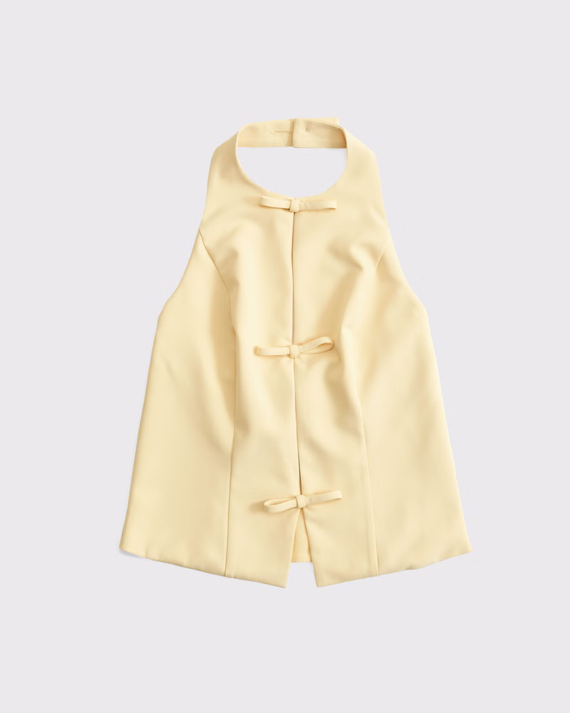 Bow Tie-Front Halter Top | Abercrombie & Fitch (US)