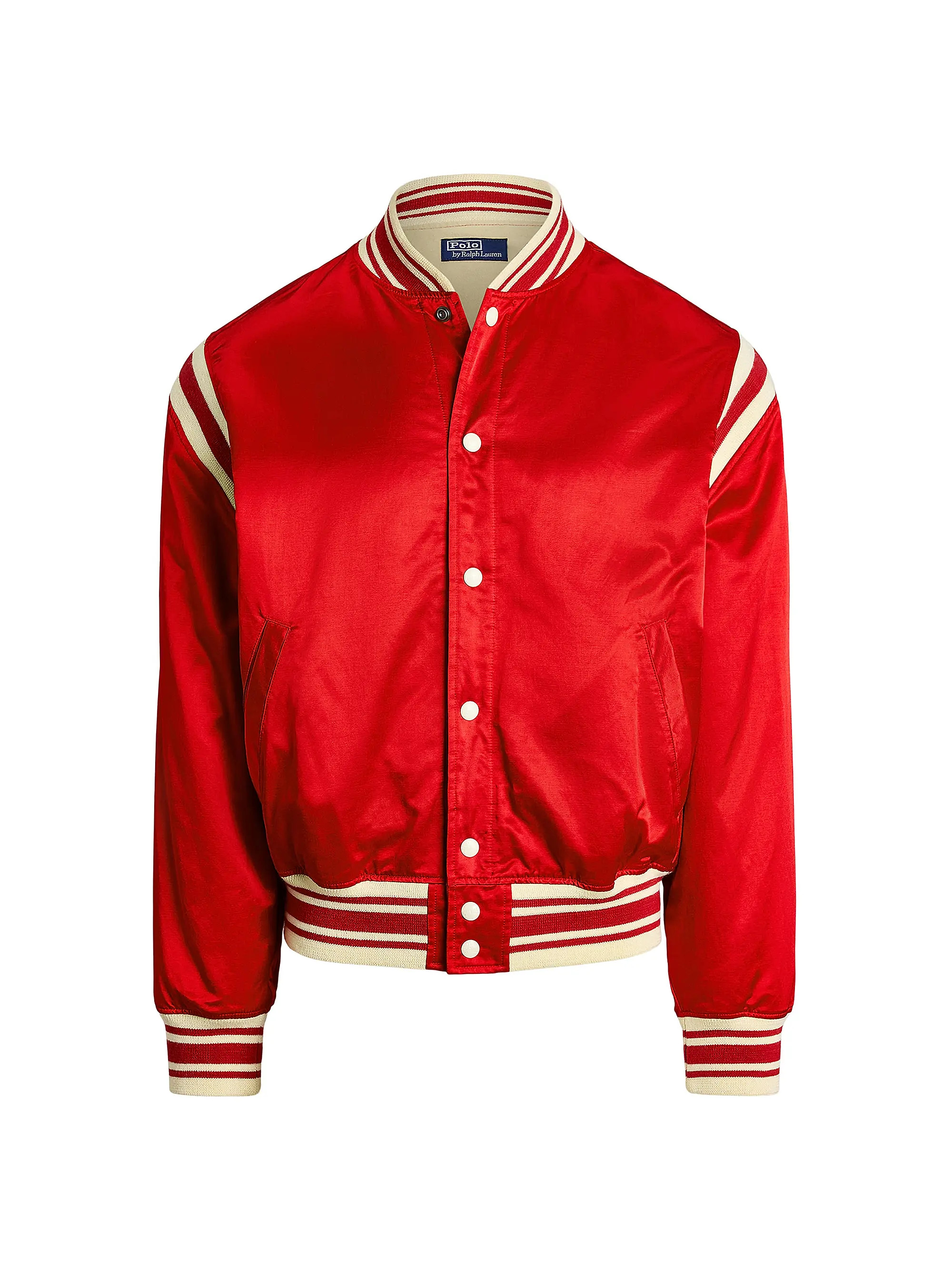 Satin Varsity Bomber Jacket | Saks Fifth Avenue