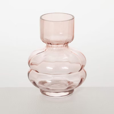 Sullivans 6.5" Glass Narrow Neck Vase, Pink | Target