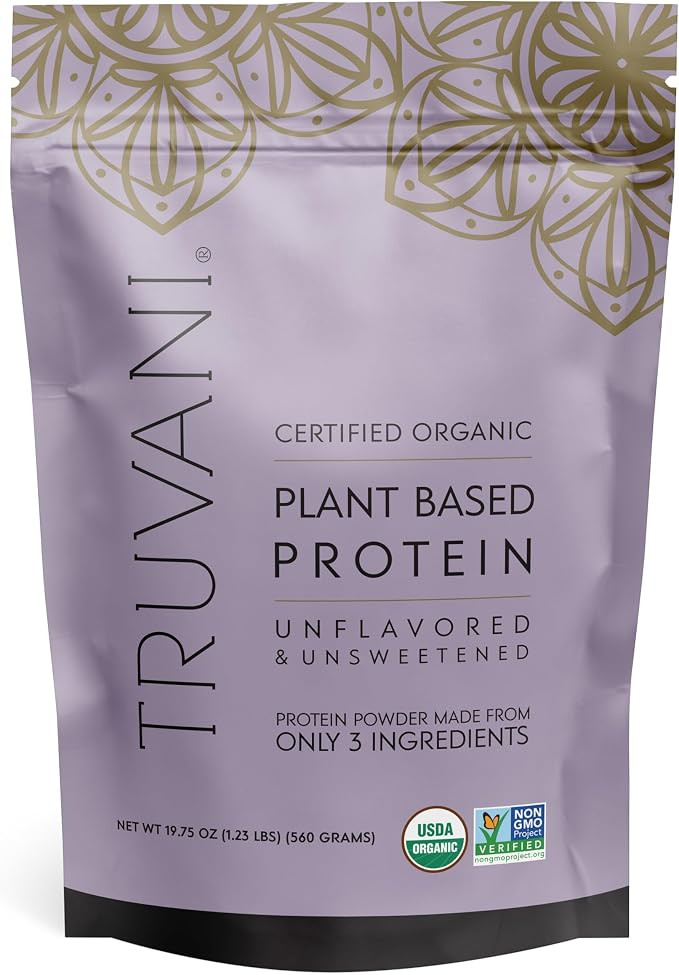 Truvani Vegan Pea Protein Powder | Unflavored | 20g Organic Plant Based Protein | 20 Servings | K... | Amazon (US)