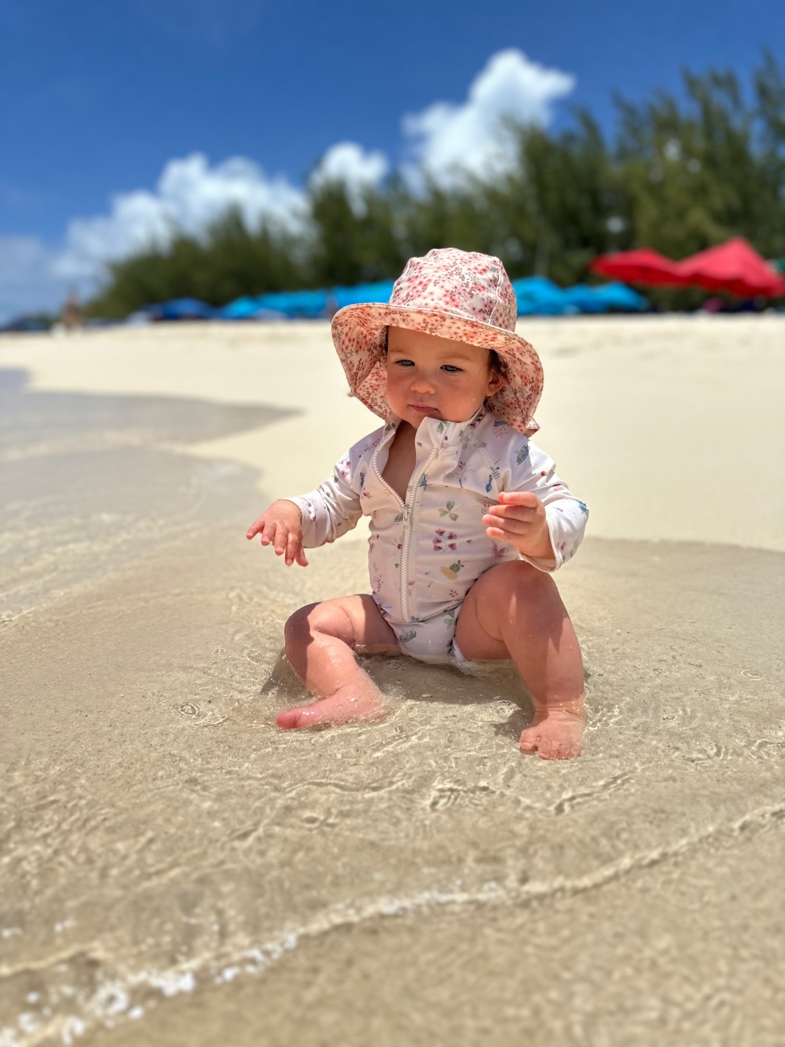 Just saw Stella’s swimsuit is on sale. 
Hat not on sale but love this UPF 50 hat to protect her face from the sun ☀️ also linked two other sun hats I just purchased for her! 

#babyswim #babygirl #babysunhat #babygirlswim #babygirlswim 

#LTKSaleAlert #LTKSwim #LTKBaby