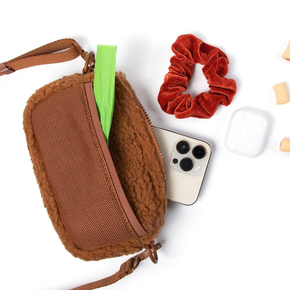 Lucy & Co. The Cinnamon Teddy Crossbody Bag, Pet Treat Pouch, Fanny Pack, Shoulder Bag, Wear 3 Wa... | Amazon (US)