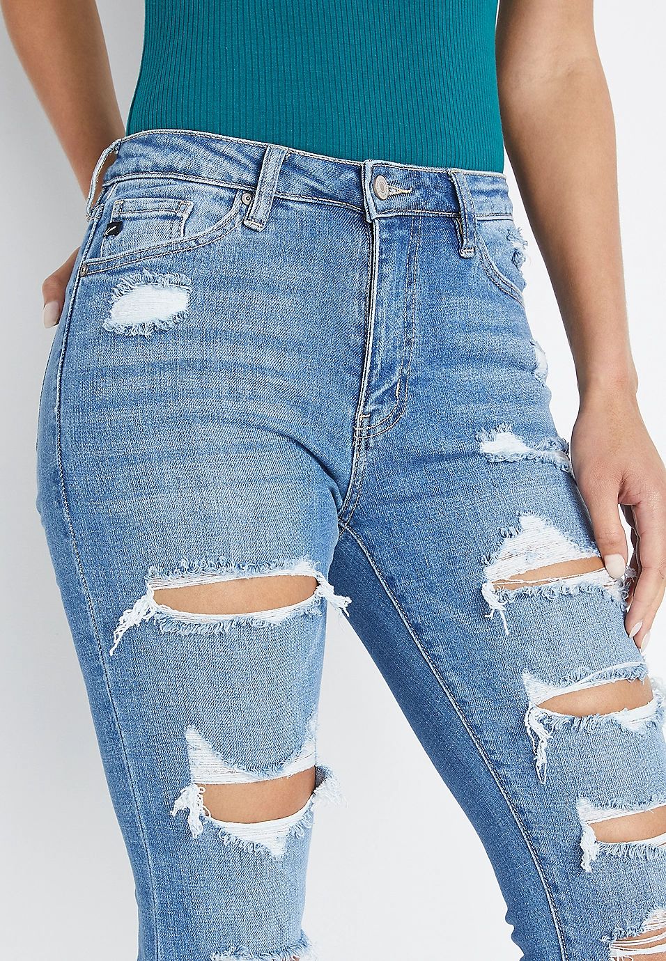 KanCan™ Skinny High Rise Ripped Jean | Maurices