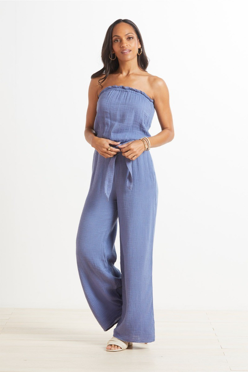 EVEREVE Riley Strapless Gauze Jumpsuit | EVEREVE | Evereve